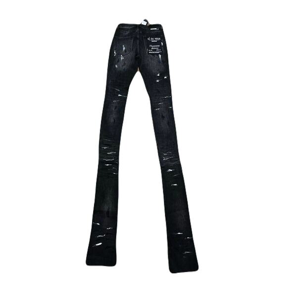 Si Tu Veux Marc Jeans Black Wash Superstack Mens Size 42 - Picture 3 of 5